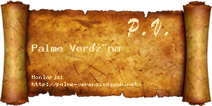 Palme Veréna névjegykártya